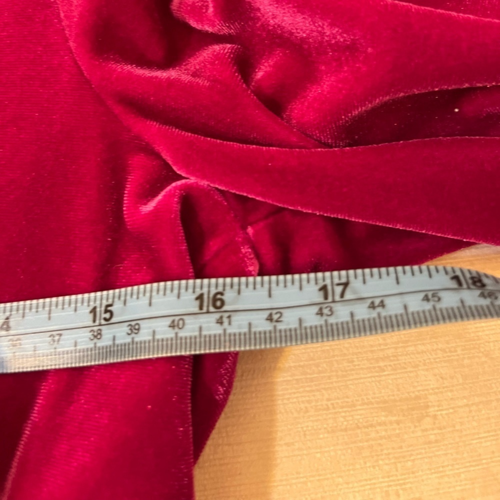 One33 Social Hot Pink Velvet Cutout Mini Dress Draped Front Balloon Sleeve Glam - Picture 10 of 15